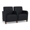 Lesro Siena Lounge Reception 2 Seat Tandem Seating, Walnut, MD Black Upholstery SN2103 - alternate 1